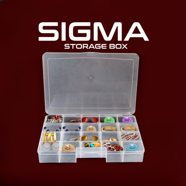 24-Grid Plastic Storage Box – Multi-Purpose Jewelry & Tools Organizer with Compartments